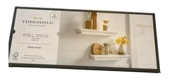 Threshold 2 Piece White Wall Shelf Set 15.75” Floating Ledge Shelves New