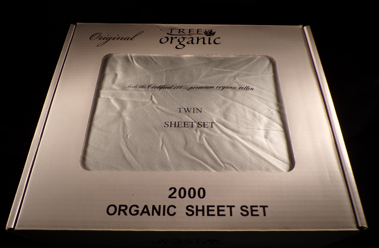 Tree Organic- 2000 Organic Sheet Set Solid OFF WHITE TWIN 18" corners 4 PC gallery