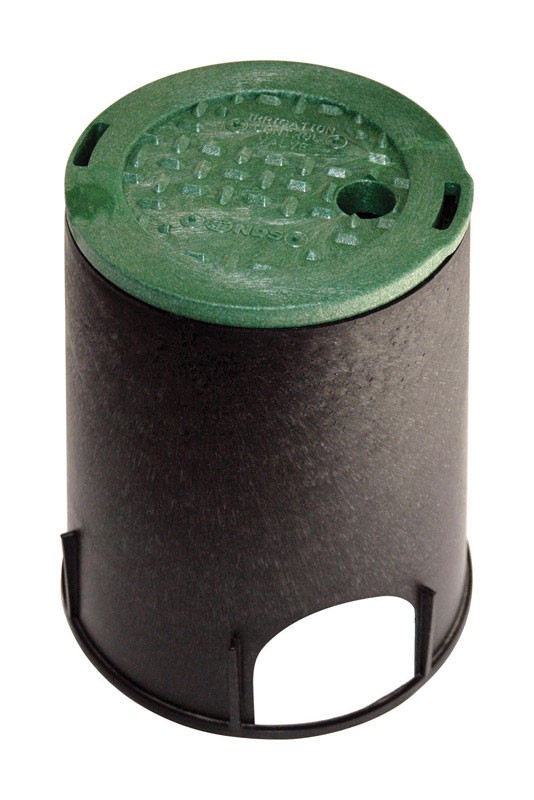 NDS 107BC Black/Matte Plastic Round Valve Box 6 in. with Overlapping ICV Cover gallery