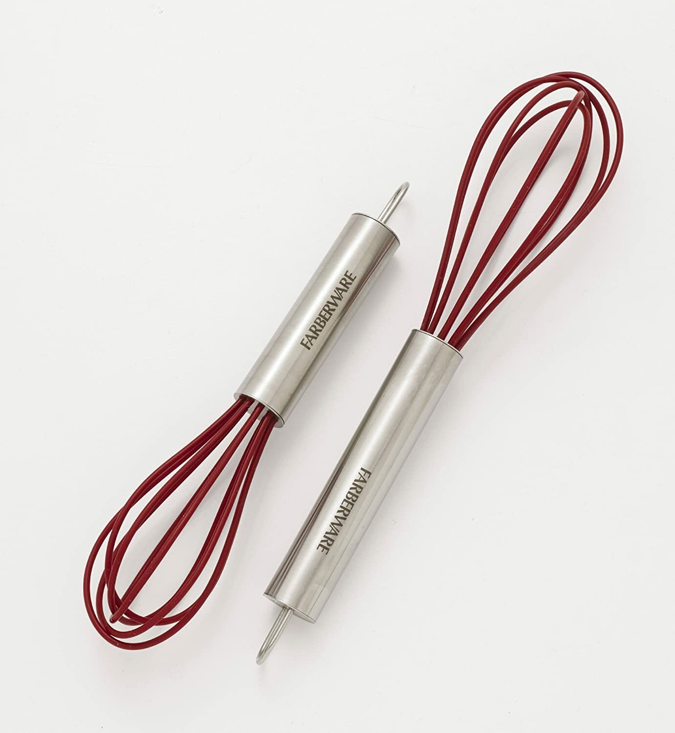 Farberware Professional Silicone Mini Whisks, Set of 2 - Red gallery