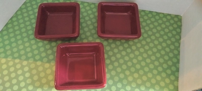 PAMPERED CHEF SIMPLE ADDITIONS CONDIMENT PETITE SQUARES SET OF 3 gallery