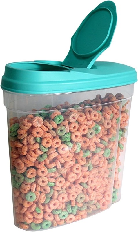 Dependable 3-Piece Cereal Dispenser Set BPA-Free Food Storage Containers Aqua gallery