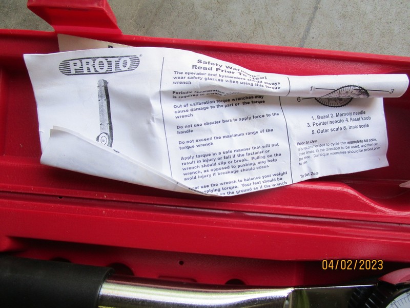 Proto Tools J6121F Torque Wrench 0-175 Lbs New gallery