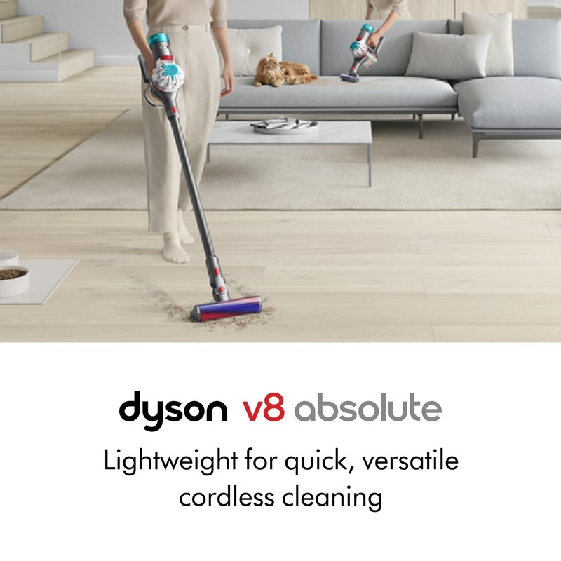 Dyson V8 Absolute Cordless Vacuum | Silver/Nickel | Refurbished gallery