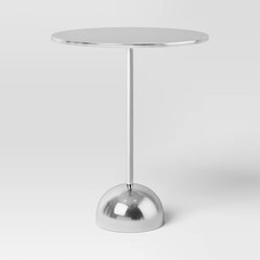 Optimistic Pedestal Metal Accent Table Chrome – Room Essentials