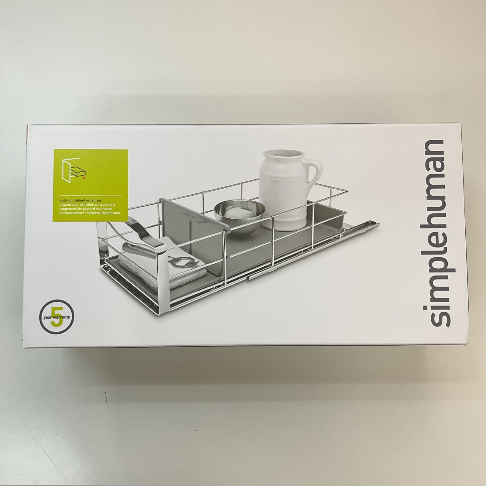 Simplehuman 9 inch Pull-Out Cabinet Organizer Heavy Gauge Steel Frame KT1118 gallery