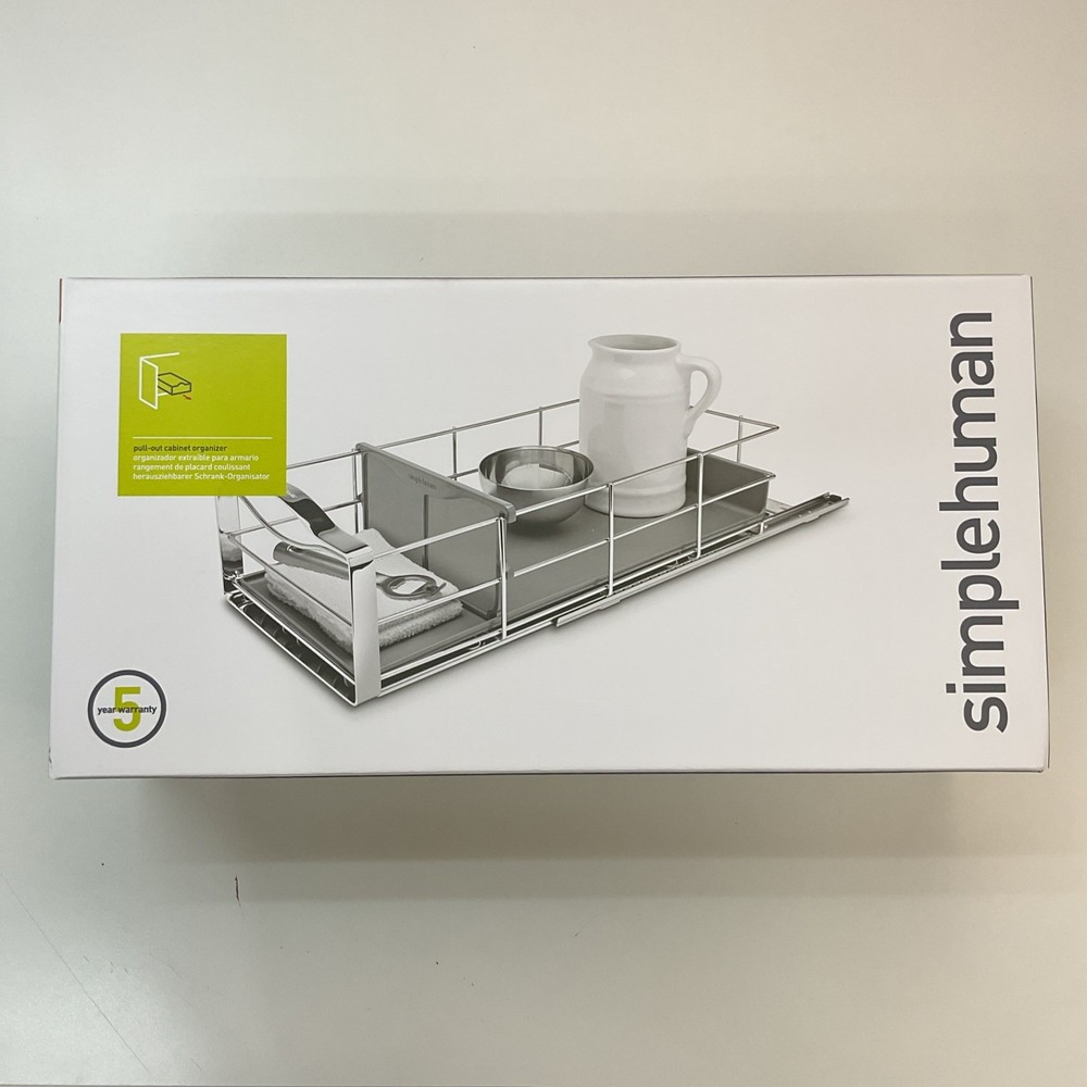 Simplehuman 9 inch Pull-Out Cabinet Organizer Heavy Gauge Steel Frame KT1118