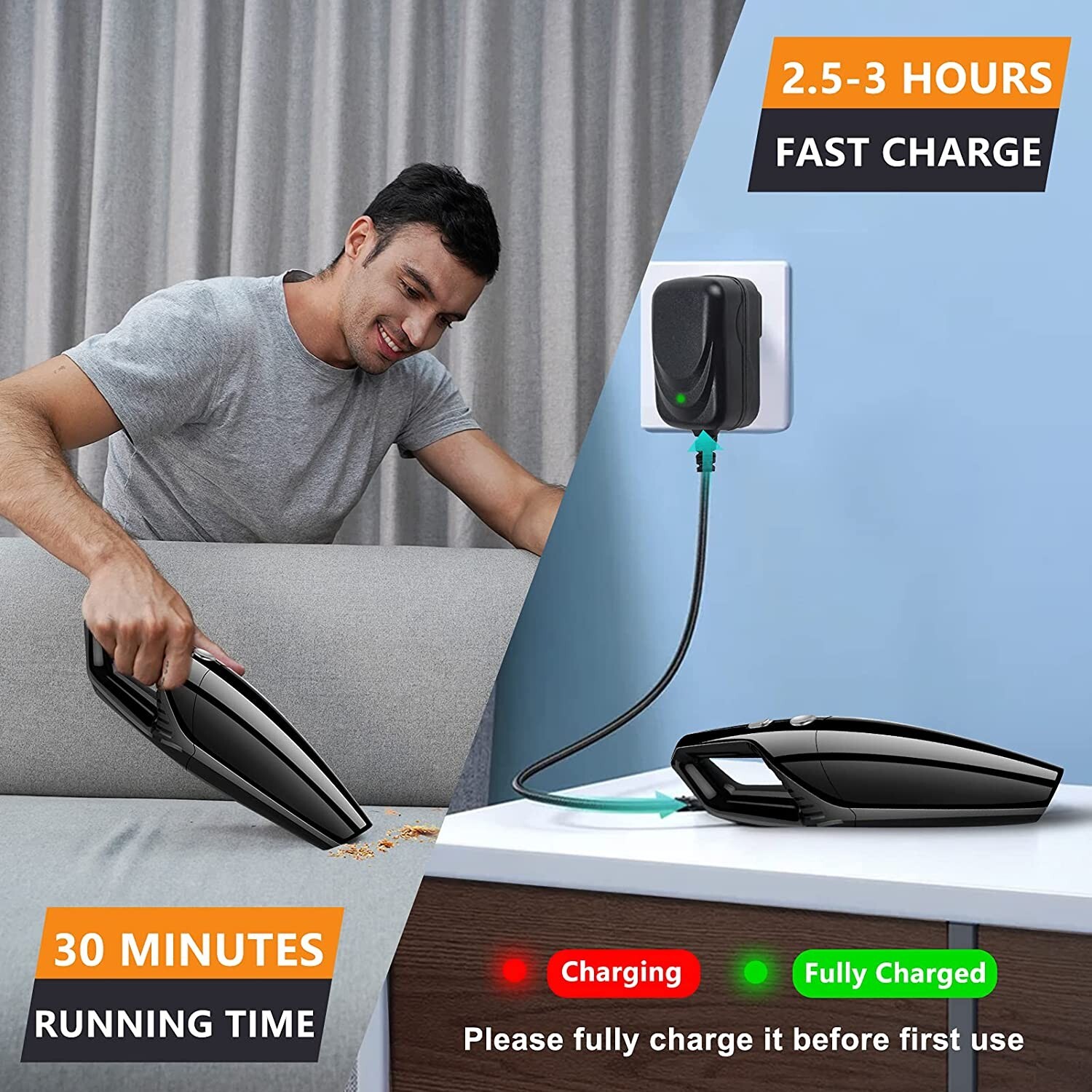 5 in 1 Handheld Vacuum Cleaner Cordless Rechargeable FOR HOUSE &CAR vacuum gallery