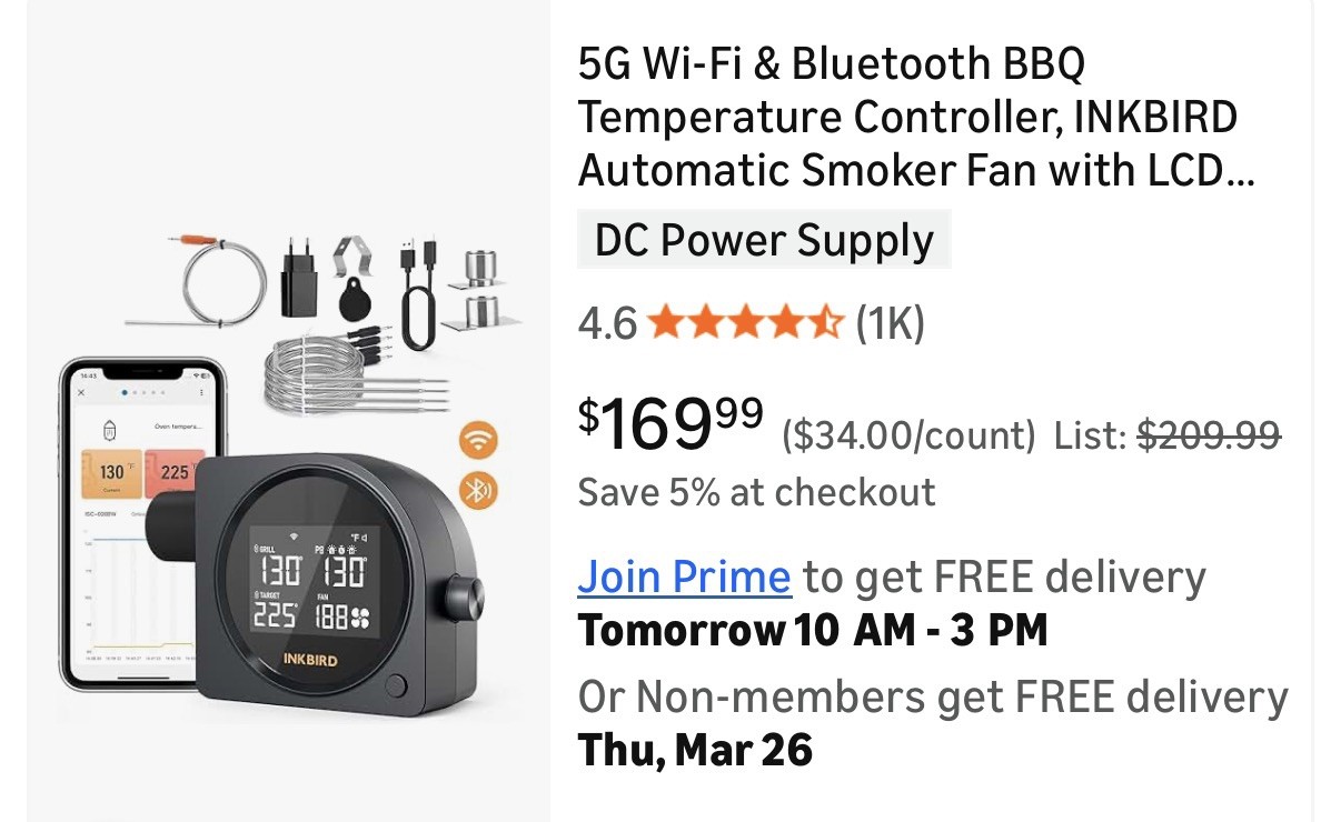 INKBIRD Automatic Smoker Fan Controller WiFi Bluetooth Infrared Thermometer Gun gallery