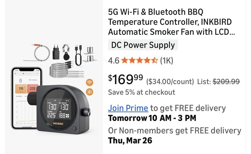 INKBIRD Automatic Smoker Fan Controller WiFi Bluetooth Infrared Thermometer Gun gallery