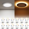LED Recessed Light 6 Inch 12 Pack 5CCT 2700K-5000K Dimmable 1080LM VOLISUN Night gallery