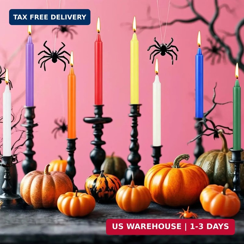 Spell Candles 40 Pack Bulk - 4 Inch Colored Mini Taper Candles for Rituals, Witc gallery