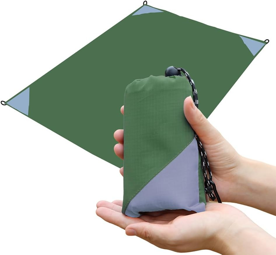Pocket Picnic Blanket, Sandproof Lightweight Pocket Camping Tarp, 55″X 39″ Folda gallery