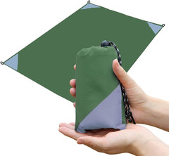 Pocket Picnic Blanket, Sandproof Lightweight Pocket Camping Tarp, 55″X 39″ Folda
