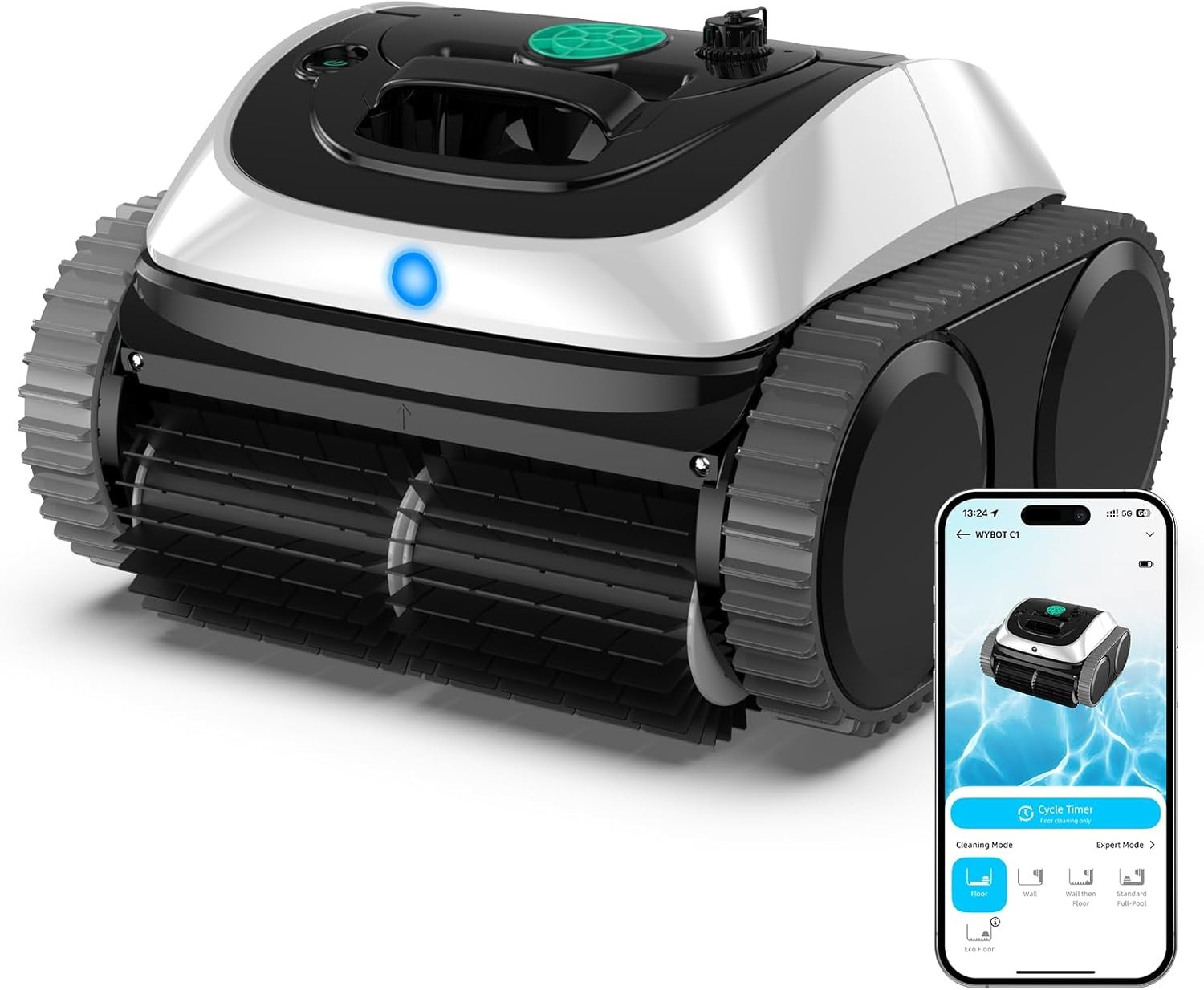 WYBOT C1 Pool Robot Vacuum for Inground Pools 4-in-1 Cordless Robotic Pool Clean gallery