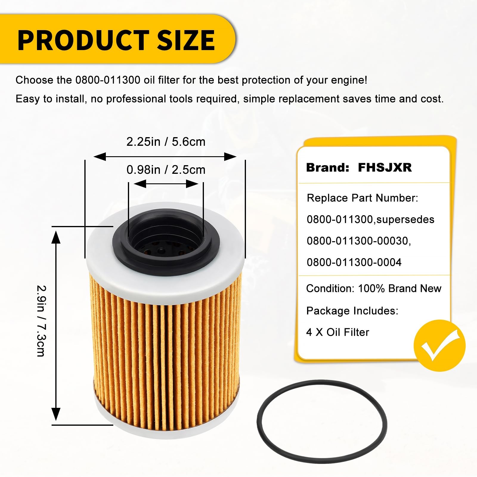 Oil Filter 4 Pack for CFMOTO UTV ATV Models 400 500 600 800 900 1000 gallery
