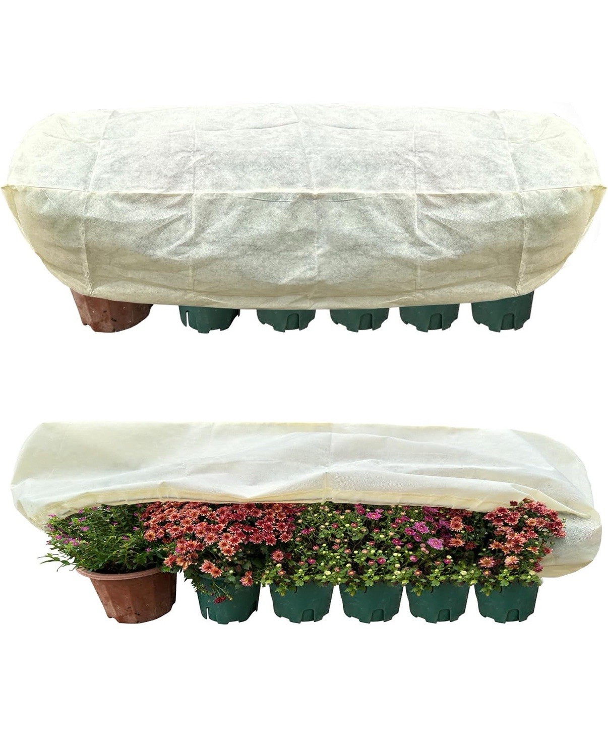 Plant Covers Freeze Protection, 2 Pack Frost Covers with Drawstring 39” gallery