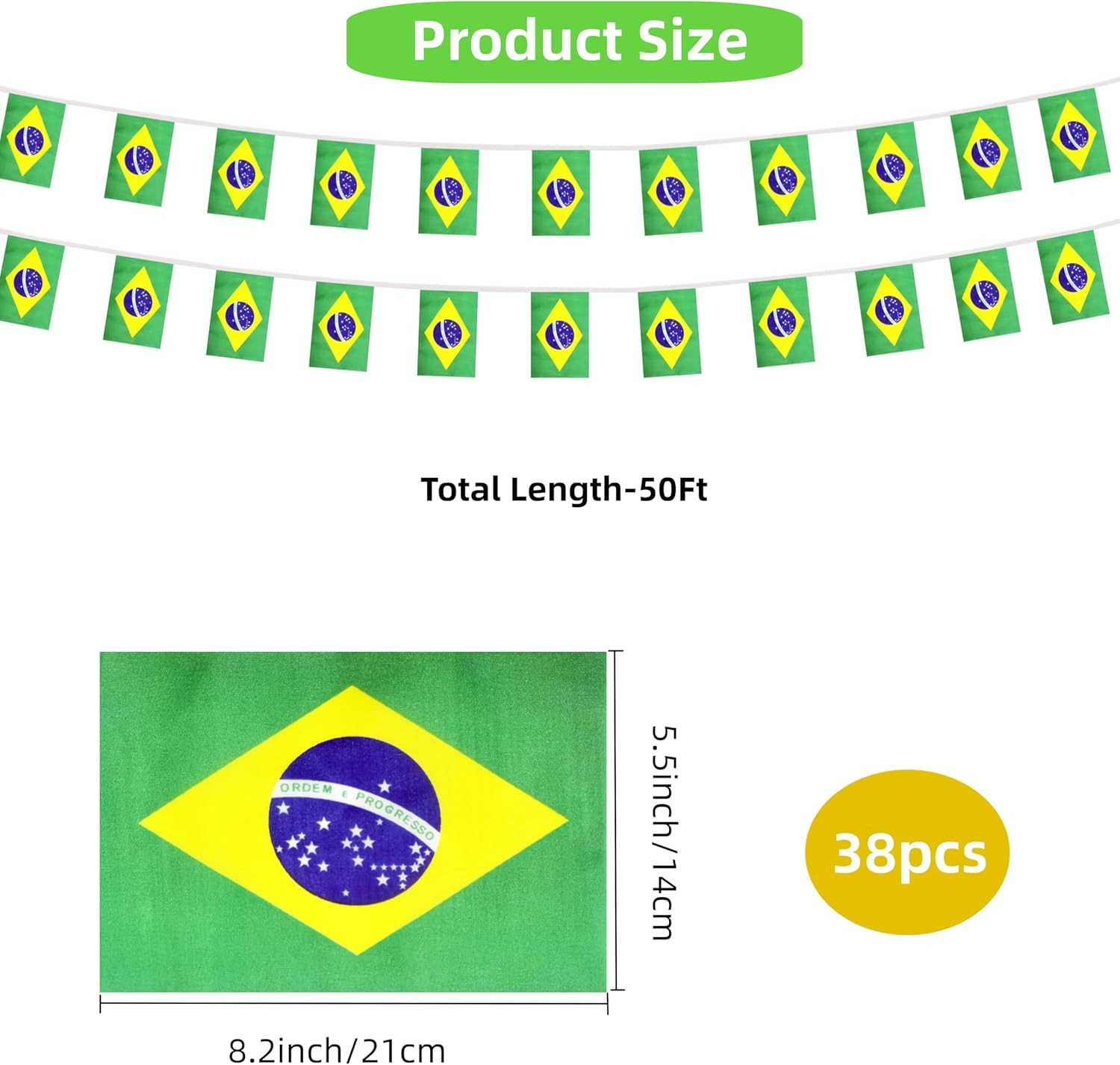 Small String Flags 50 Feet 38 Pcsian Pennant Banner Bunting Flags Brazil gallery