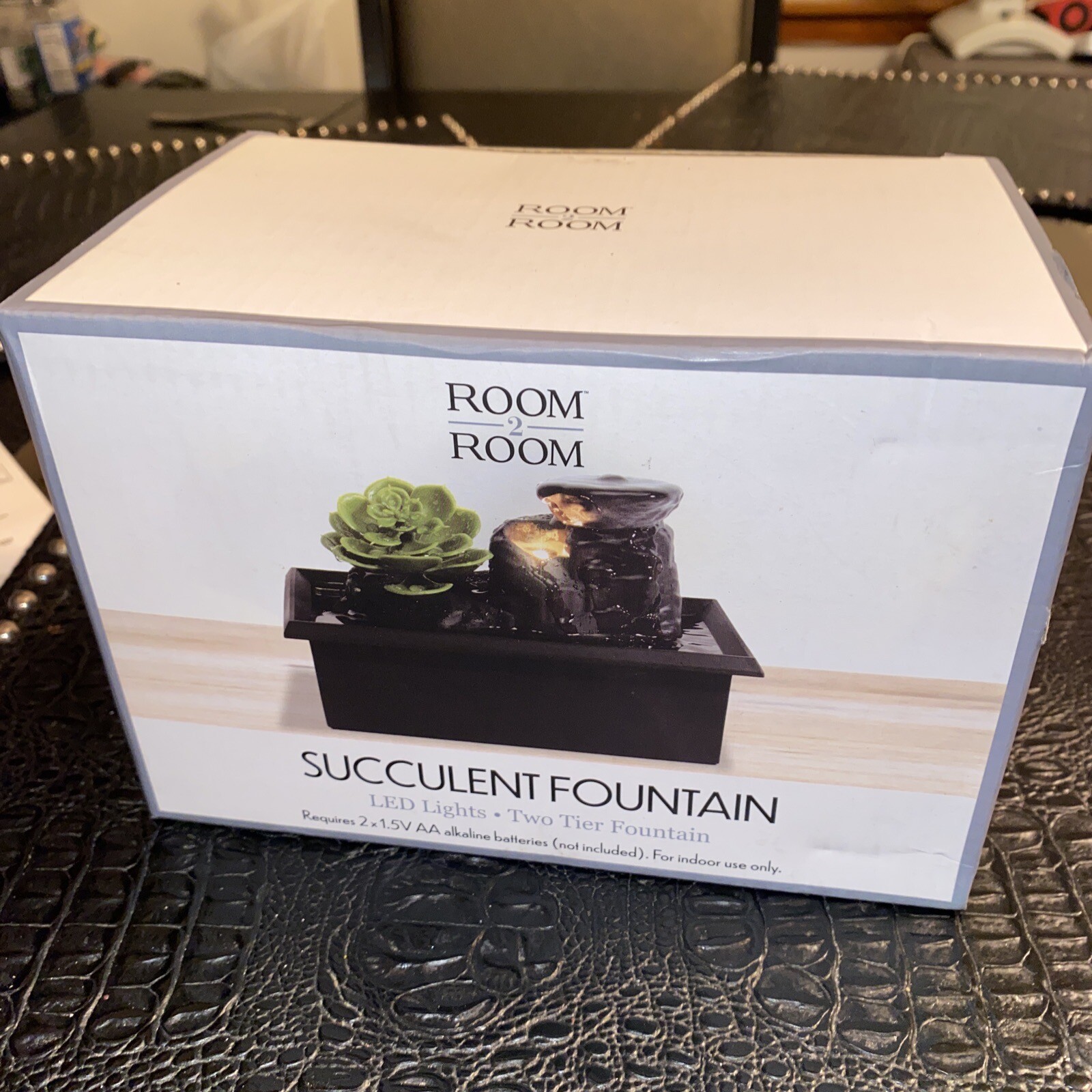Room 2 Room Succulent Fountain Led Lights Two Tier Fountain For Indoor Use Only gallery