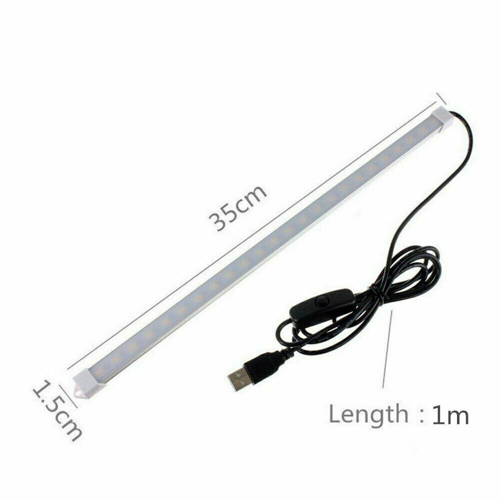 5V LED Bar Light USB Powered Rigid Strip White Cover Hard Bar Light gallery