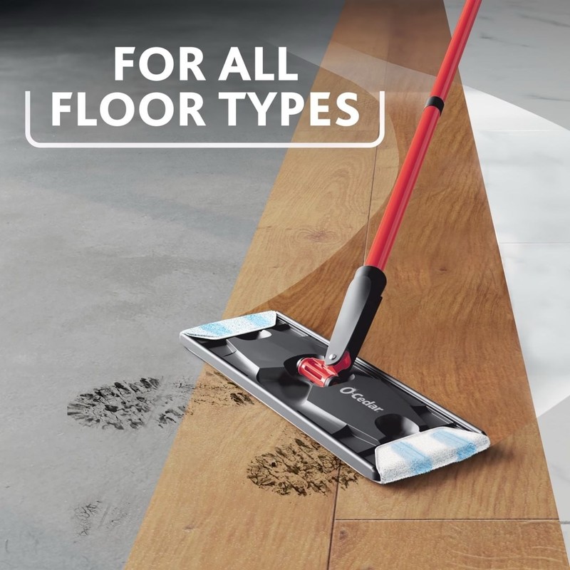 O-Cedar H2prO Flat Mop System | Quick Cleaning Tool | Clean with Clean Water gallery