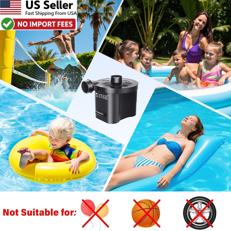 Battery Powered Electric Air Pump Wireless Quick-Fill Inflator Deflator FROM USA gallery
