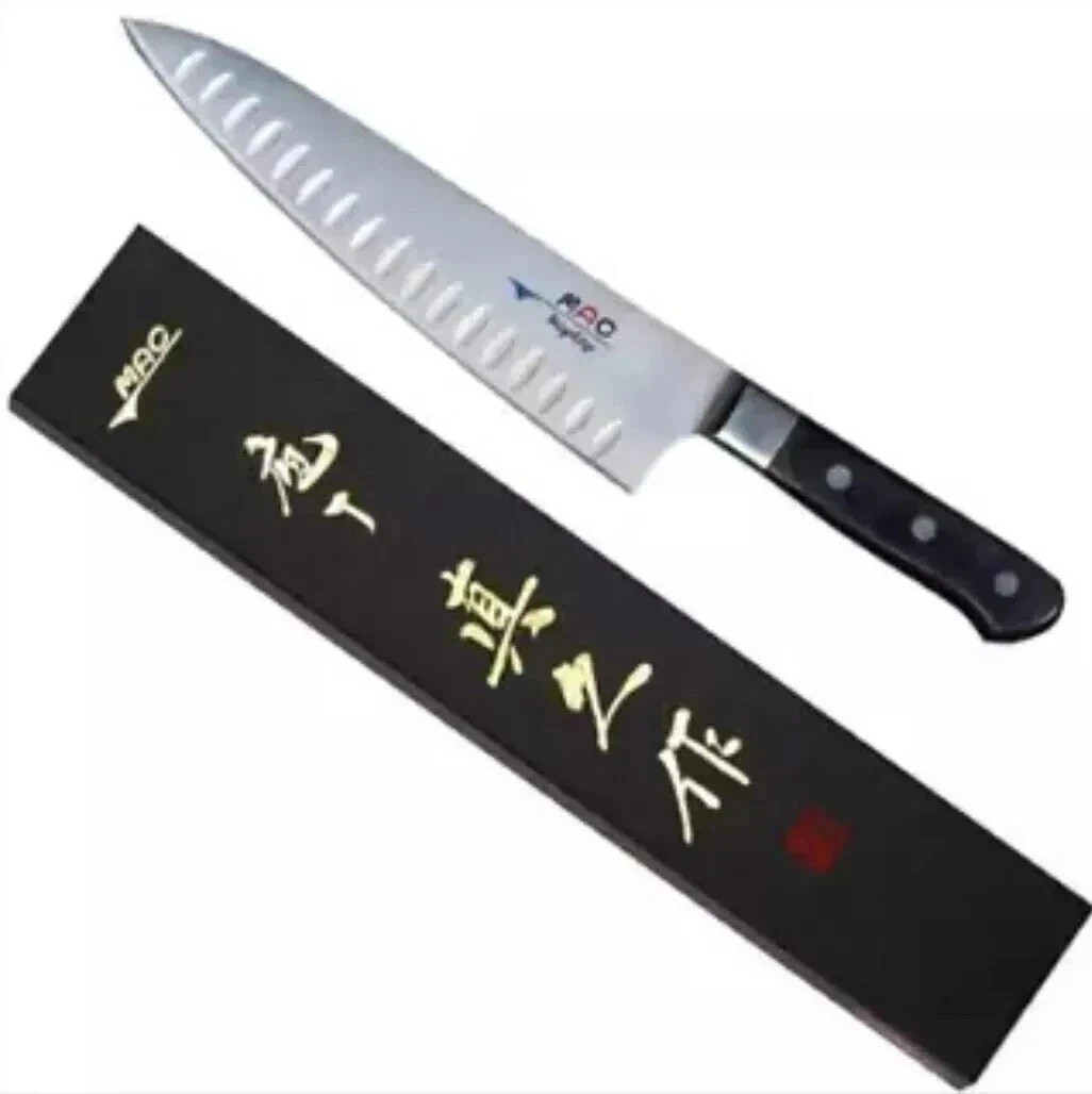 MAC Professional Series 8" Chef's Knife w/Dimples MTH-80, NEW gallery