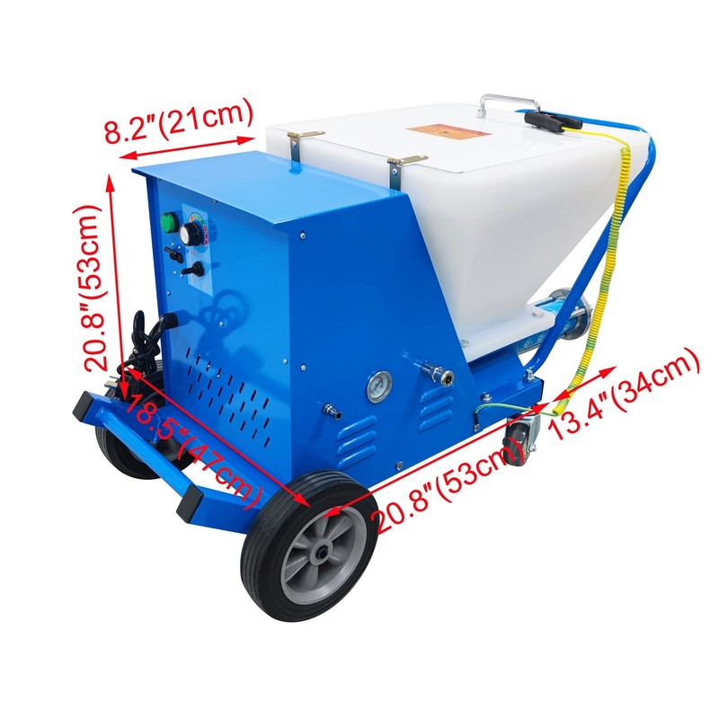 Movable Putty Cement Grouting Spraying Machine Mortar Sprayer 0.6-18L/min 220V gallery