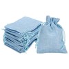 25Pcs Drawstring Burlap Gift Bags 4" x 6" Linen Sack Jewelry Pouches Blue gallery