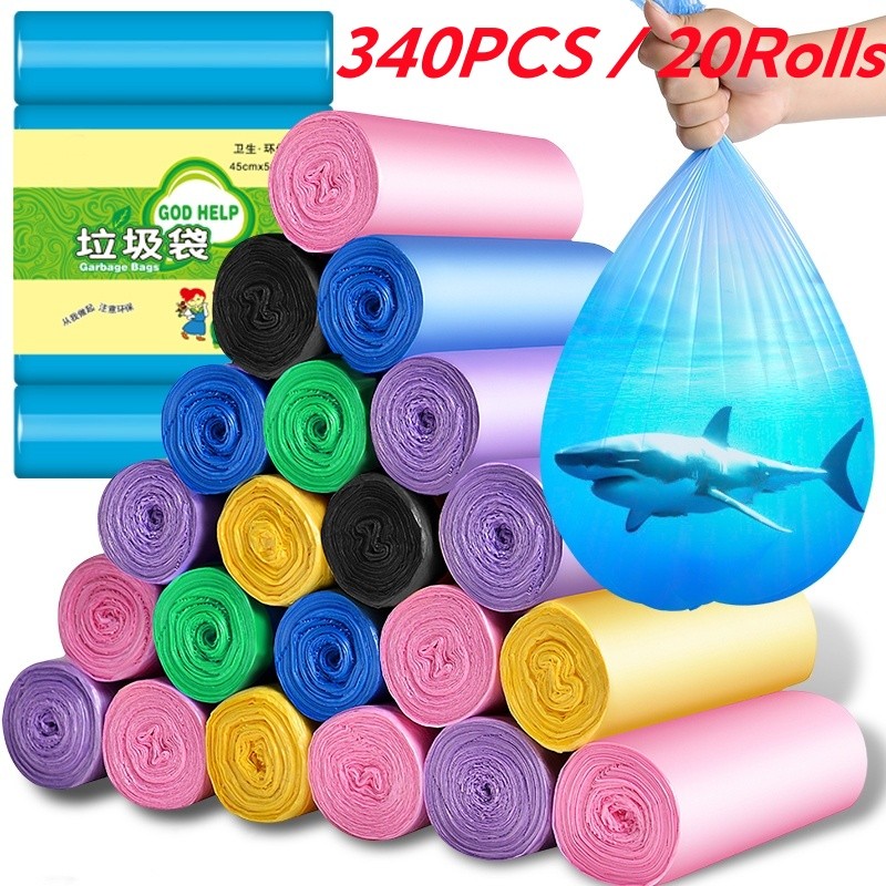 340 PC 4 Gallon Trash Bags Liner Kitchen Small Garbage Rubbish Bags 20 Roll gallery