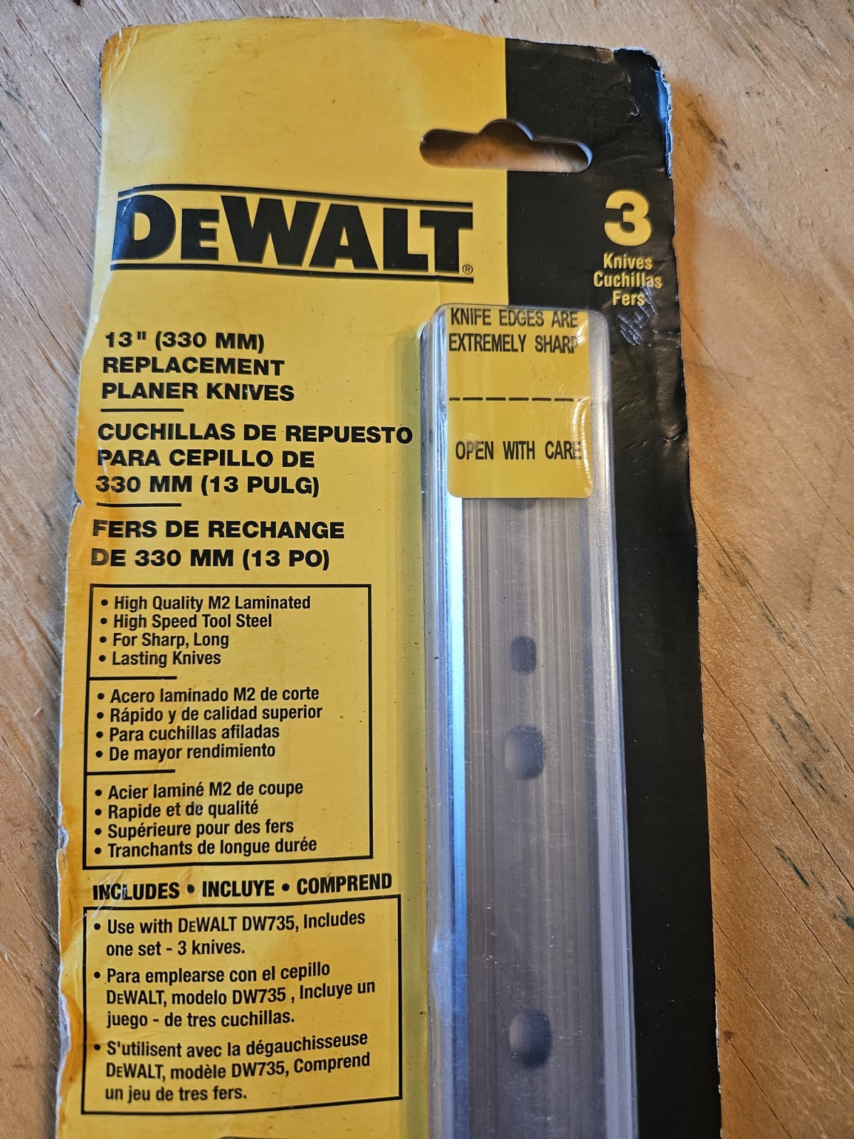 NEW DeWalt DW7352 13" Replacement Blades Planer Knives DW735 HIGH SPEED Set 3 gallery