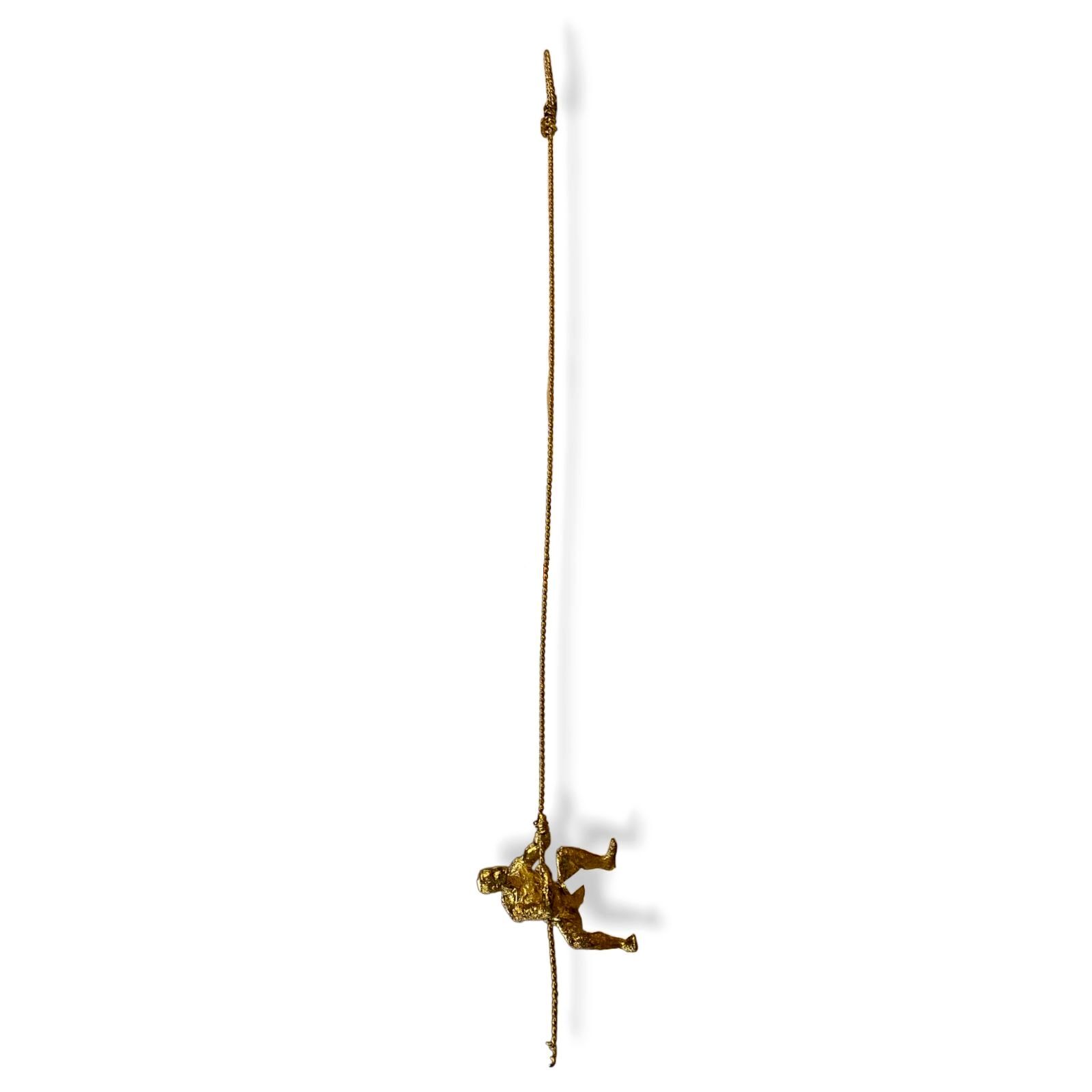$202 Global Views Gold Climbing Man Decorative Art Sculpture Hanging Wall Décor gallery