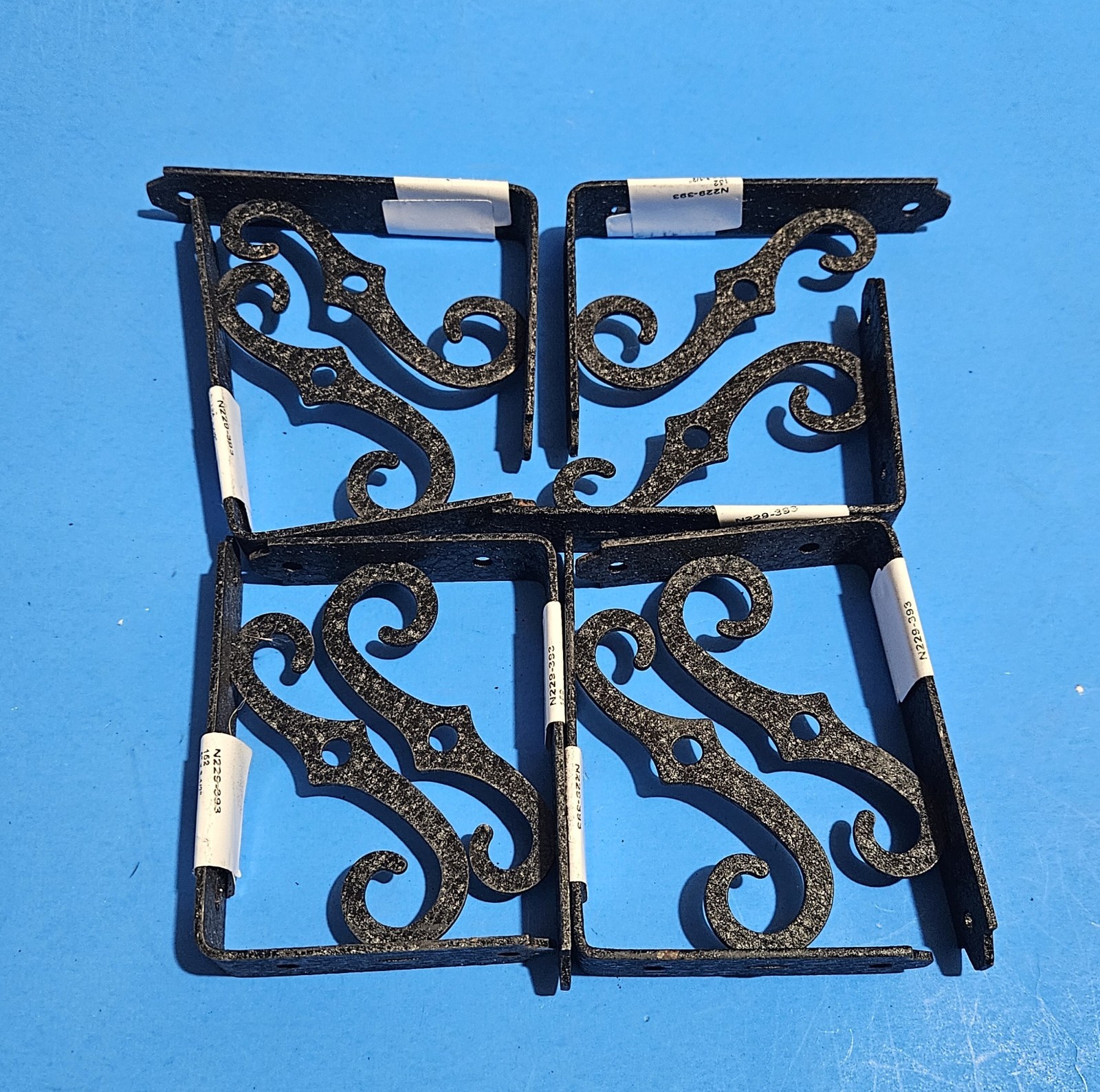 8 Shelf Brackets 6 X 3.5" SWL 80 Pounds Black Modern Has UPC New No Box gallery