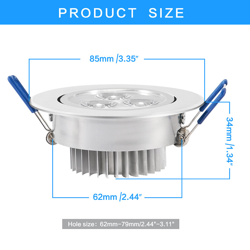 10Pcs Dimmable LED Recessed Ceiling PanelLight Downlight Spotlight Home Lighting gallery