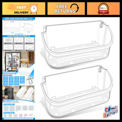 2 Pack Refrigerator Door Bin Replacement, Compatible with Frigidaire Models, Dur