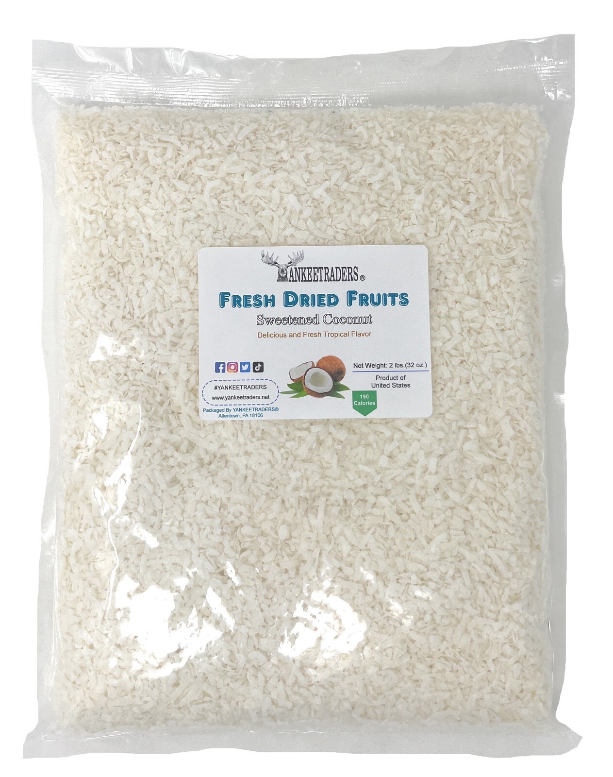 Sweetened Shredded Coconut, 2 lbs. ~ YANKEETRADERS® ~ FREE SHIPPING gallery