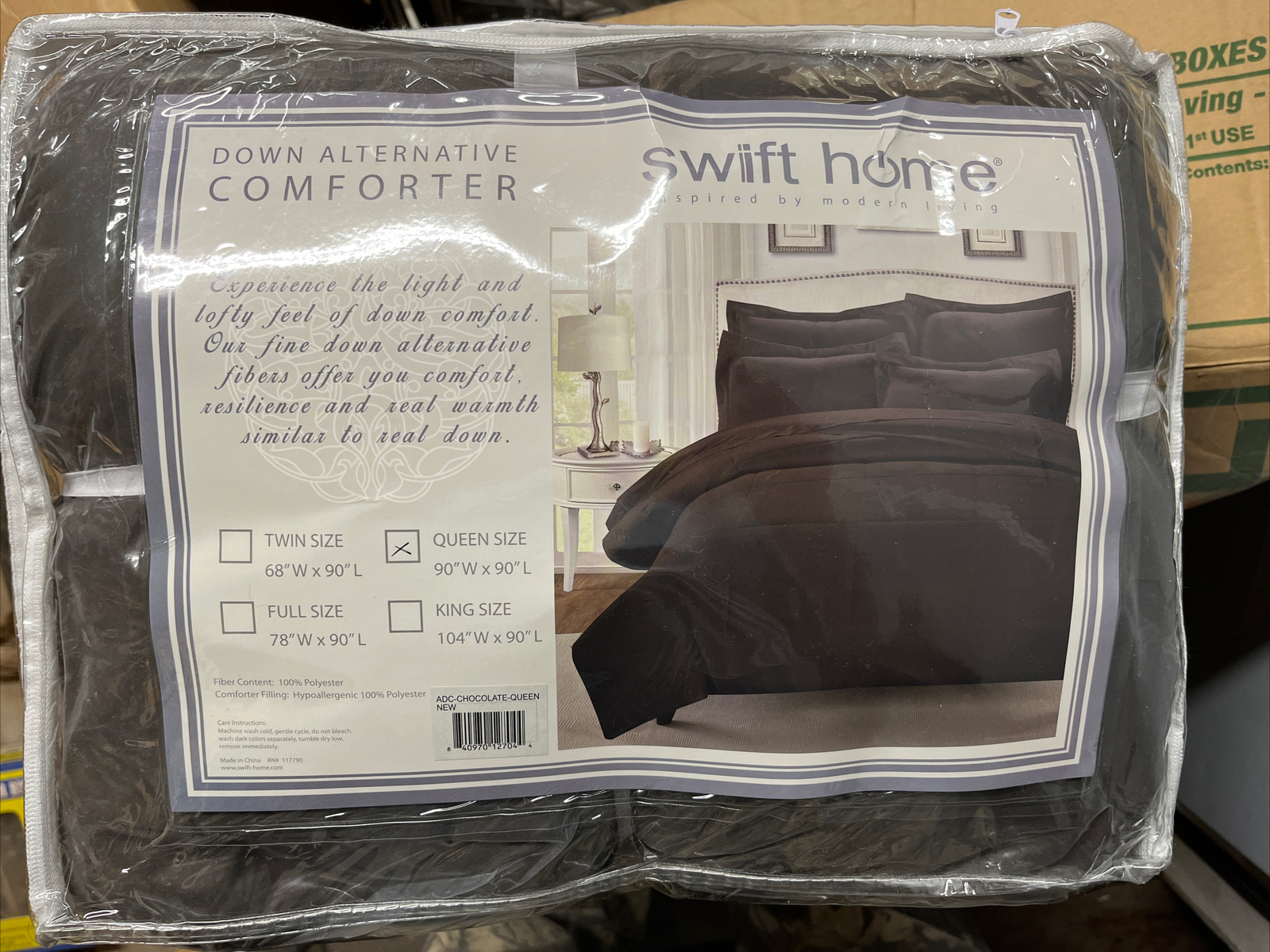 NEW Swift Home /Queen Comforter Adc-Chocolate. New gallery