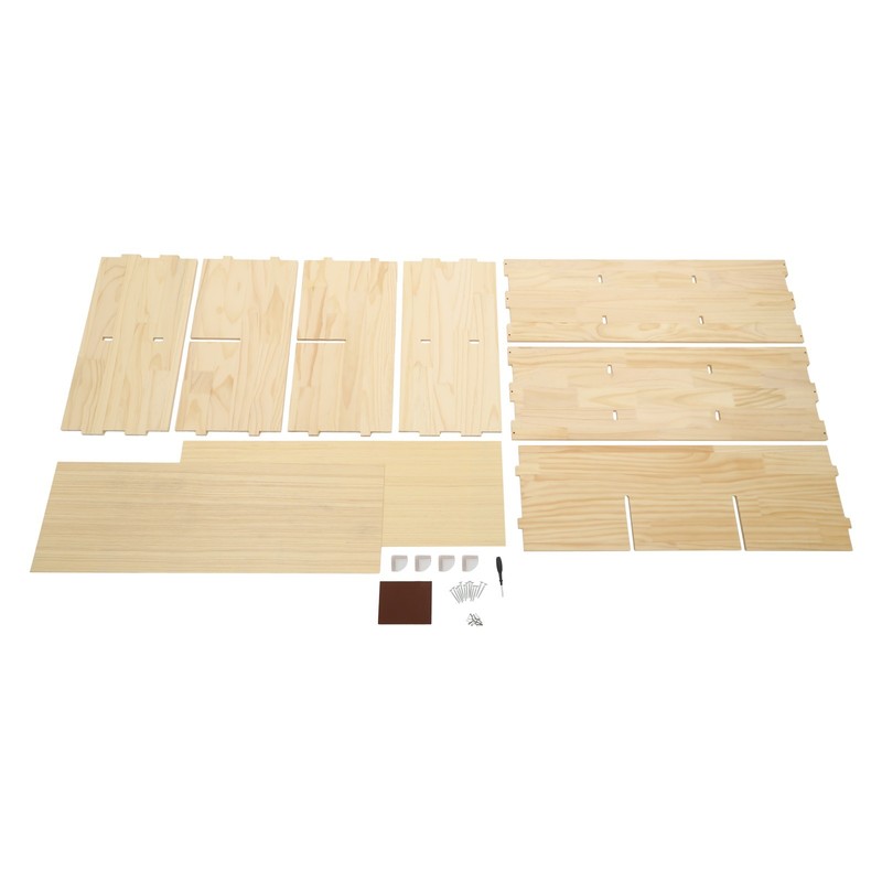Solid Wood Bookcase with 6 Cubes - Stylish Storage & Elegant Design gallery