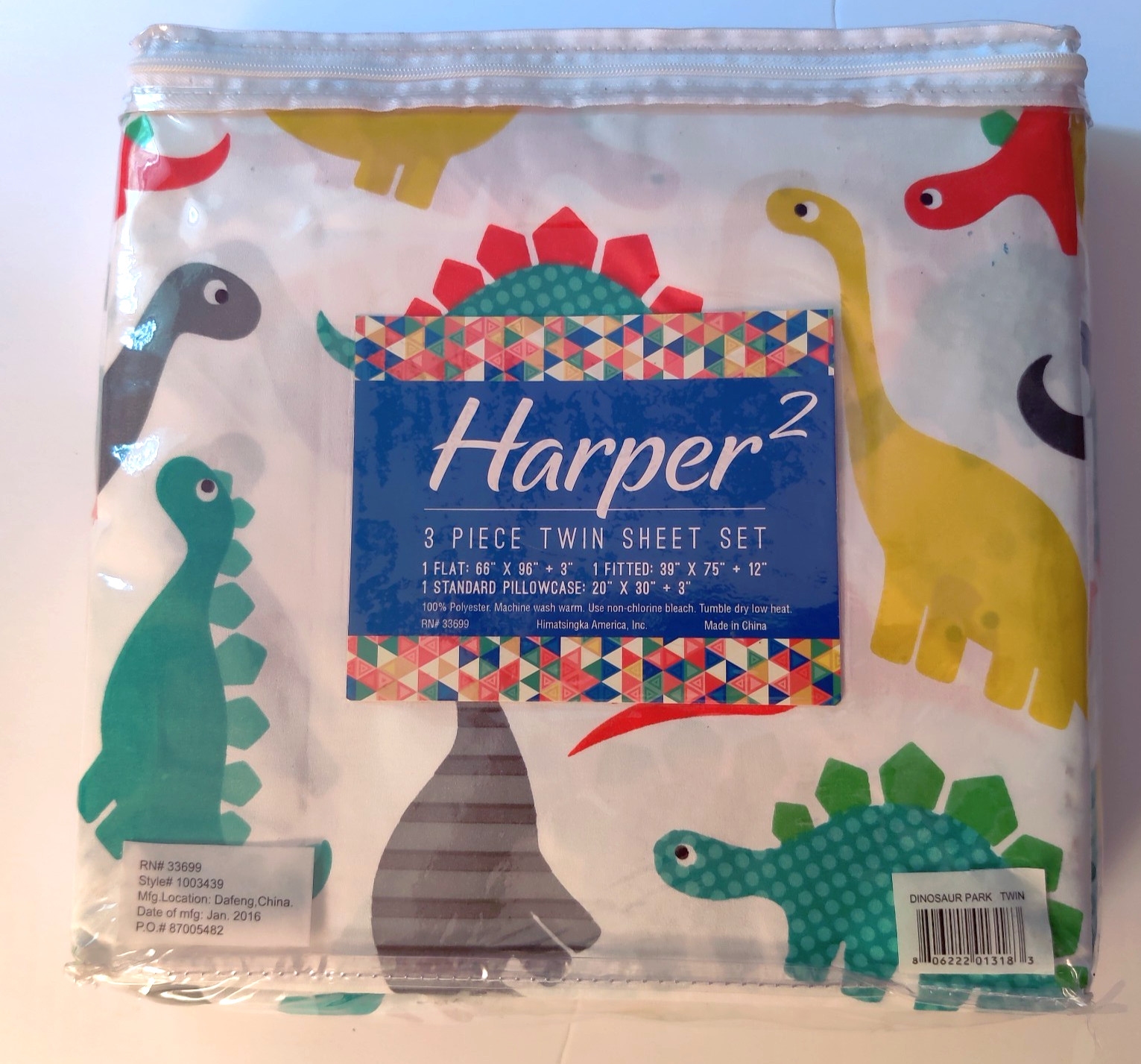 Dinosaur 3 Piece Twin Size Sheet Set Kids Sheets NIP gallery