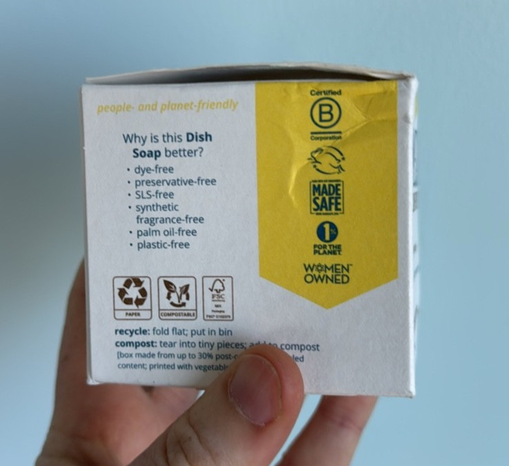 Meliora Lemon Plastic-Free Dish Soap Bar gallery