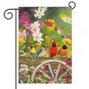 Spring Summer Hummingbird Garden Flag 12 x 18 Inch Double Sided Burlap Floral... gallery