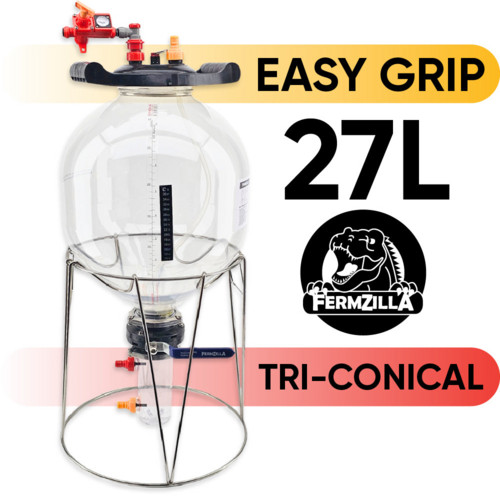 FermZilla Tri-Conical Easy-Grip Pressure Fermenter Starter Kit | 27L | 7.1G gallery