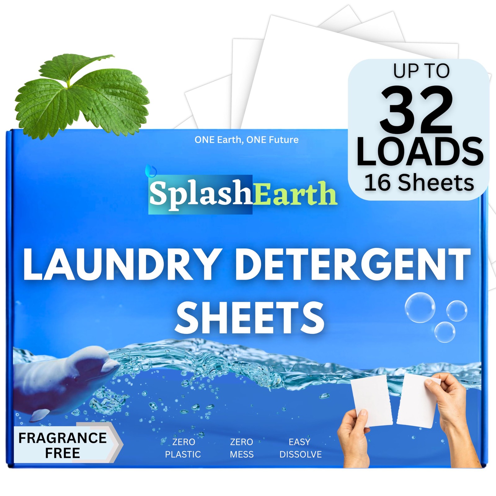 Laundry Detergent Sheets (32 Loads, Unscented), Eco-Friendly Washer Sheets De... gallery
