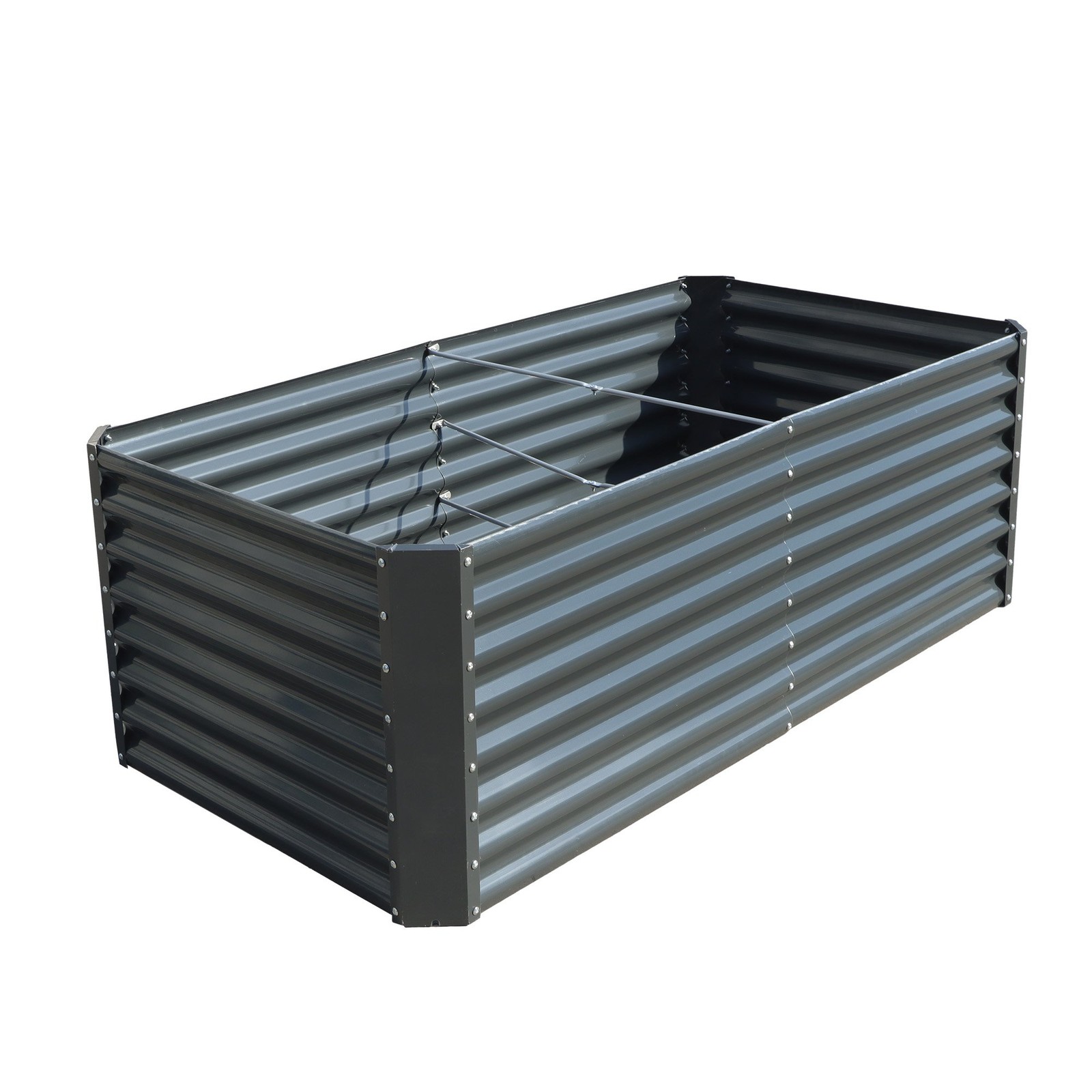 6x3x2 Ft Raised Garden Bed Deep Root Box Planter For Vegetables Outdoor Metal gallery