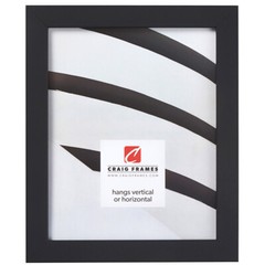 Craig Frames Essentials, 1 Inch Wide Modern Satin Black Picture Frame