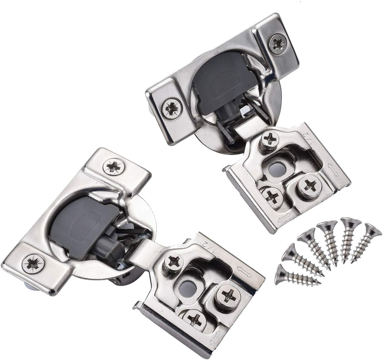 Compact Soft Close Face Frame Cabinet Hinges 3D Adjustment 1/2" Overlay gallery