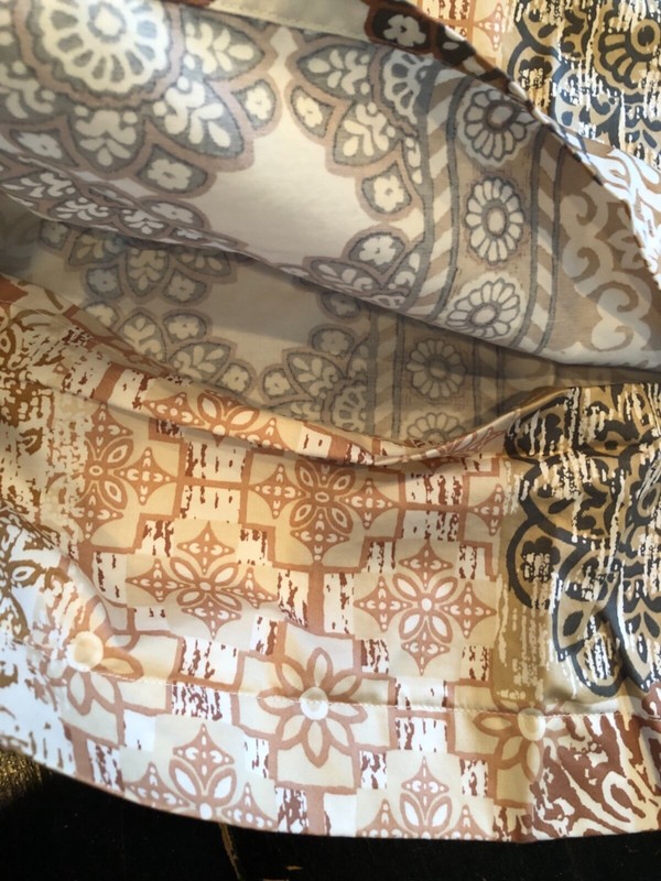 S/2 COMPANY STORE Patchwork Medallions EURO Shams in Brown, Camel, Ivory EXC gallery