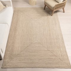2′ x 3′ Solid Hand Braided Indoor/Outdoor Area Rug, Pet-Friendly, High Traffi…