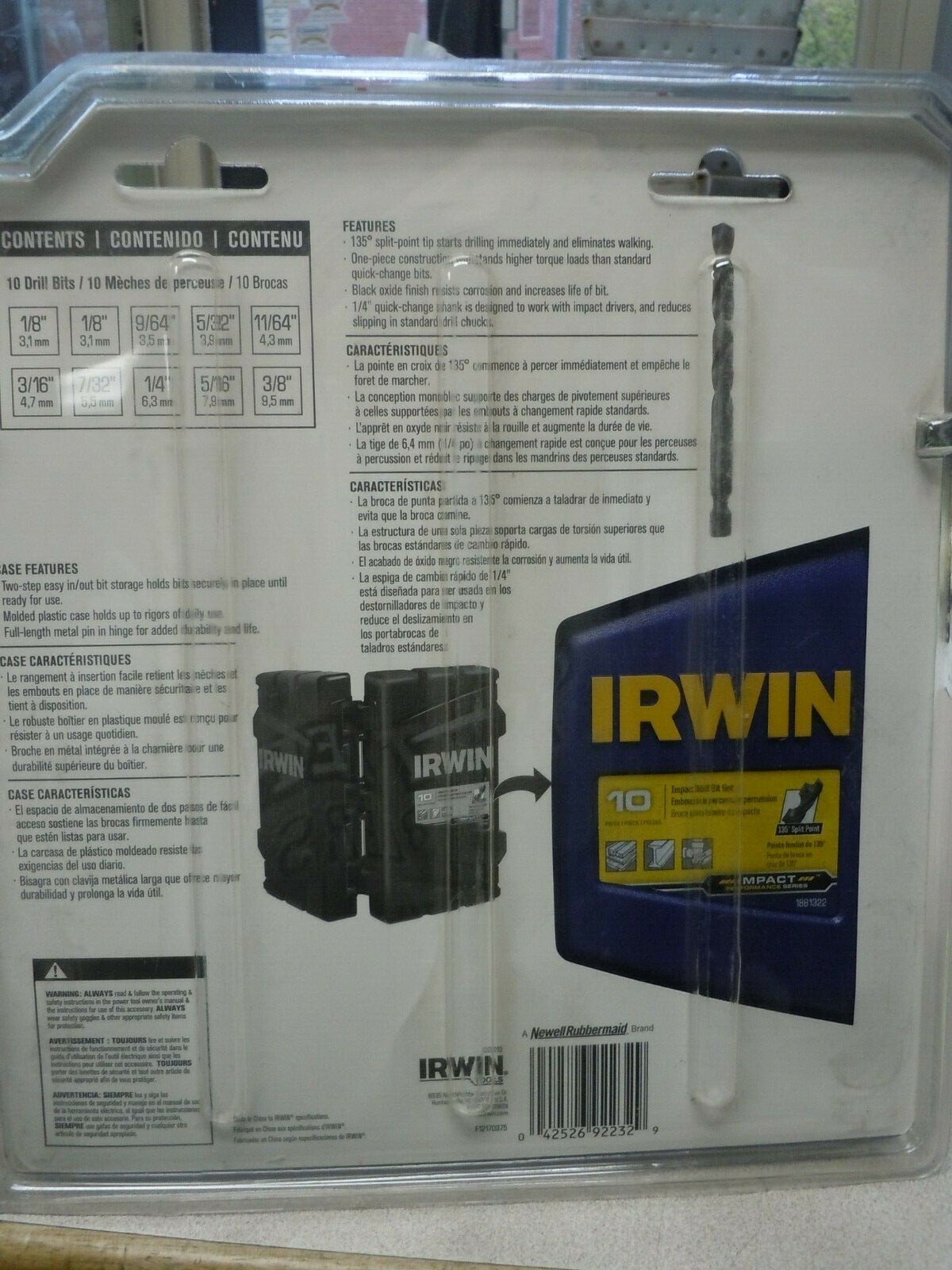 IRWIN 1881322 Black Oxide High-Speed Impact 10pc Drill Bit Set w/ Case gallery
