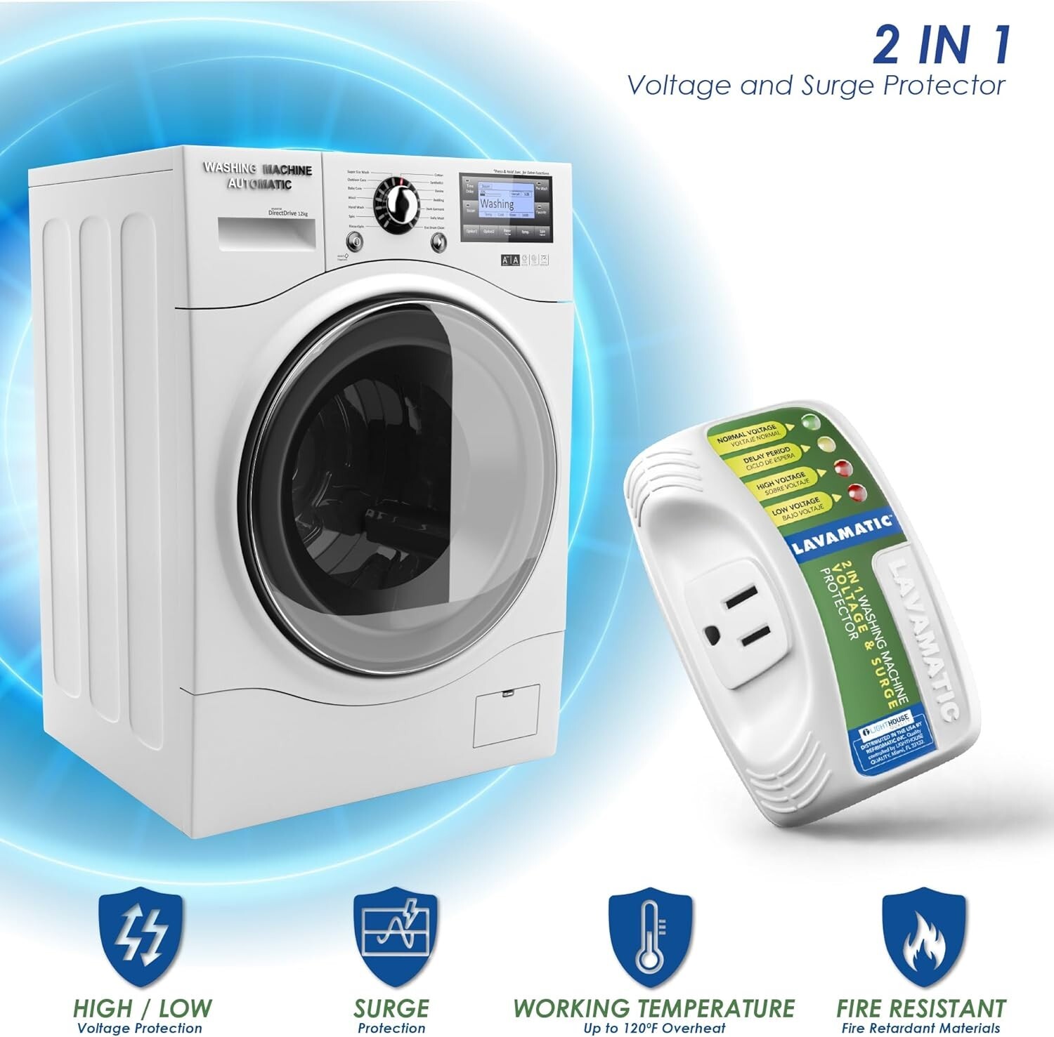 Lavamatic WS-10521 Electronic Surge Protector for Washing Machine gallery